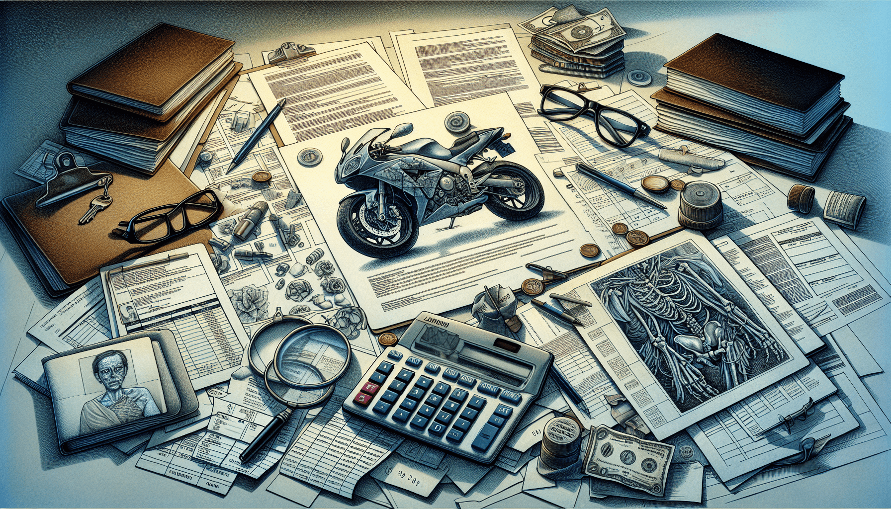 Assessing medical bills and expenses for motorcycle accident case